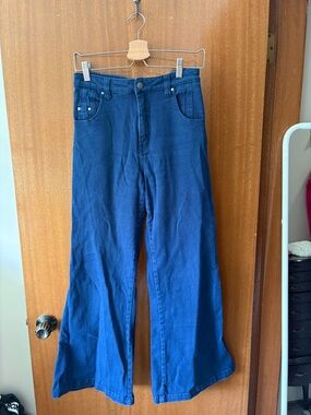 Afends Wide-Leg High-Waist Jeans - Deep Blue